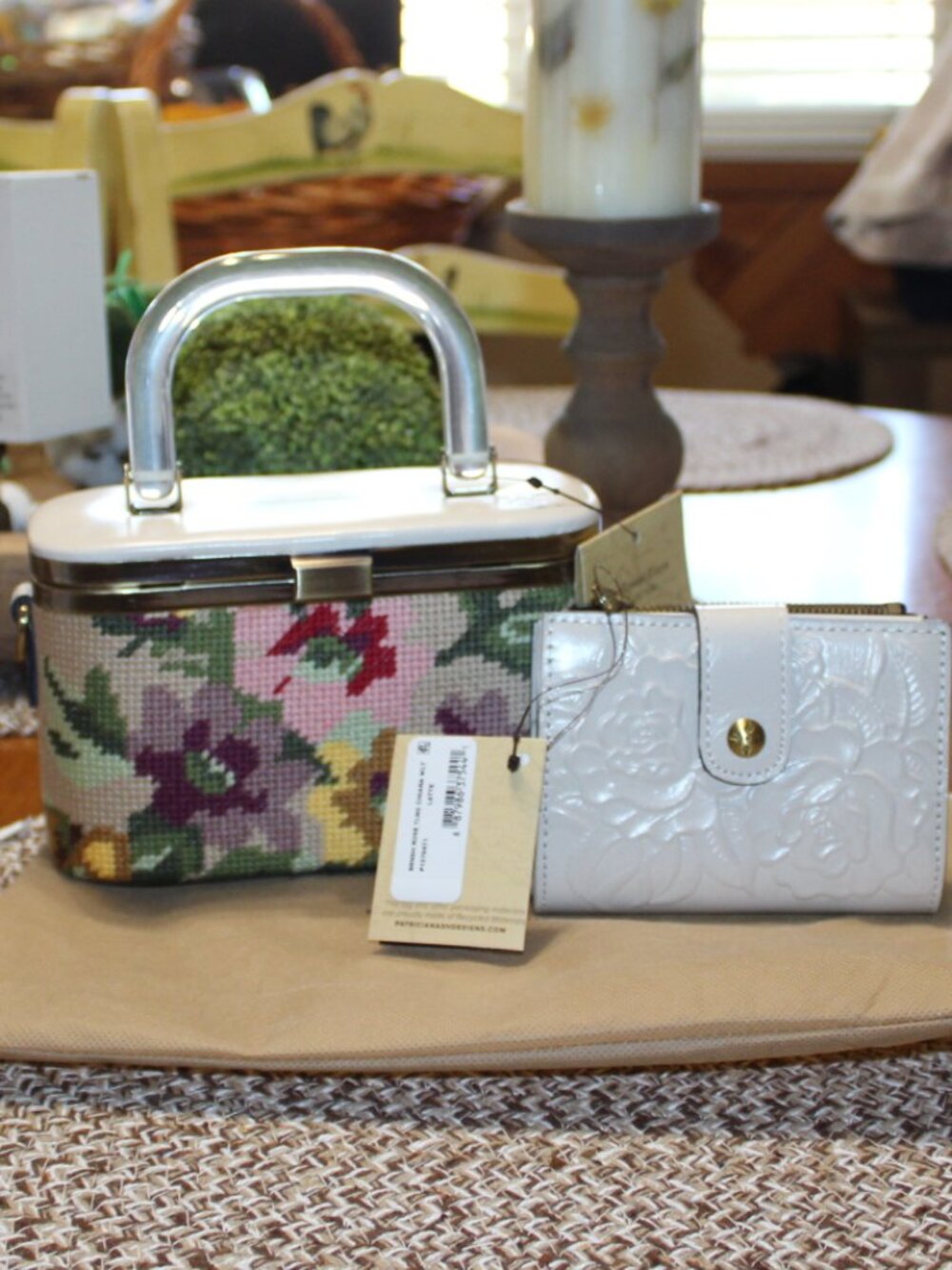 NWT Patricia Nash Mortola Top Handle needle point purse and wallet set GORGEOUS! - Picture 12 of 13